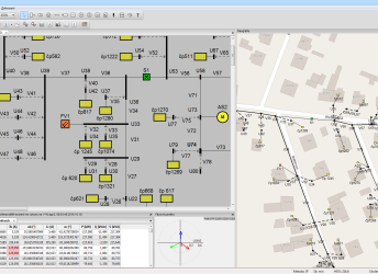 DNCALC: schéma elektrické sítě